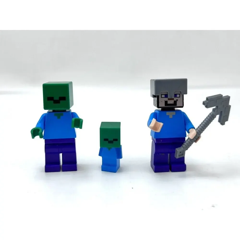 LEGO Minecraft The Zombie Cave 21141 100% Complete Minifigs & Manual Steve Baby - Picture 3 of 14
